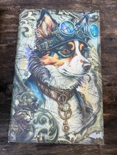 Faux Book Storage Box Safe 8.31″ × 5.38″  - Steampunk Dog & Lady