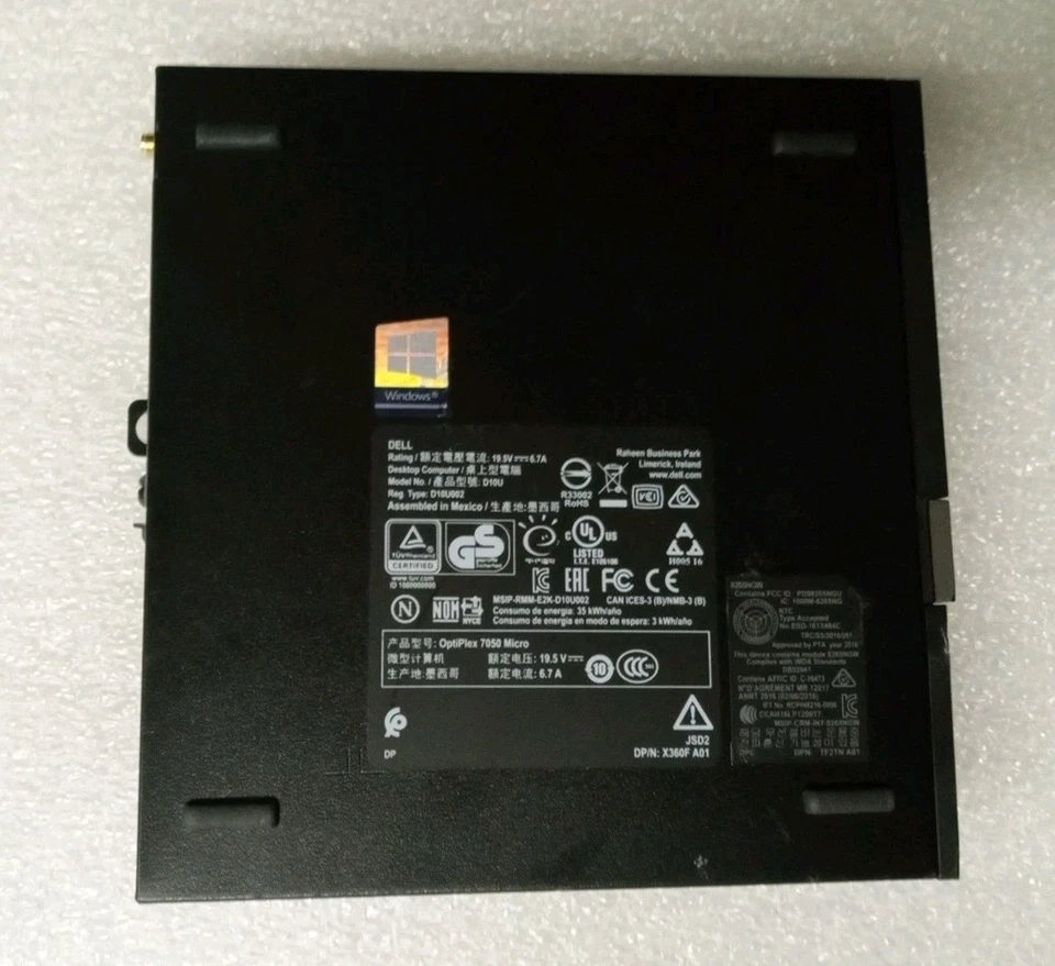 Dell OptiPlex 7050 Micro, i7 7700 @ 3.6 GHz / 16gb Ram / 256 SSD + 1TB HD  - Imagem 4 de 4