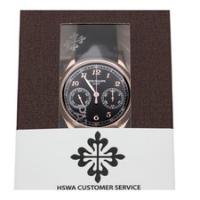 Patek Philippe Chronograph Rose Gold Manual 39mm Black Strap Watch 5170R-010