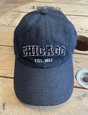 Riachuelo Casquette de baseball homme bleu denim logo Chicago EST. 1837 réglable