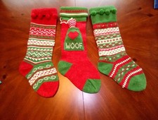 Vintage 3 Wool Knit Christmas Stockings by Christmas Morning