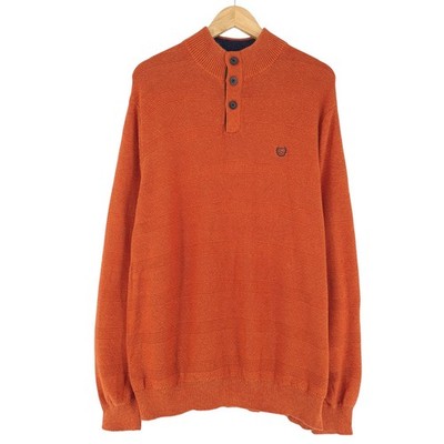 Chaps Vintage Pullover Herren Orange Baumwolle Av1 Größe XL