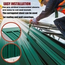 24PC Corrugated Roof Sheets Profile Galvanized Metal Roofing Panels Shed Carport