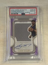 2022 TOPPS DEFINITIVE BASEBALL XANDER BOGAERTS JUMBO PATCH AUTO /10 PSA 10 Sh
