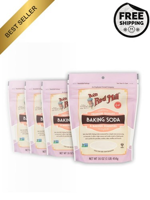 #ad Baking Soda 16oz Pack of 4 Non GMO Vegan Paleo Friendly Kosher Free Shipping $17.10