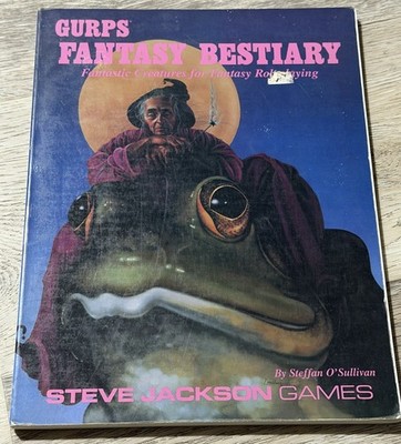 GURPS Fantasy Bestiary 1st ed. 1990 Steve Jackson Games 1st print RPG Sourcebook