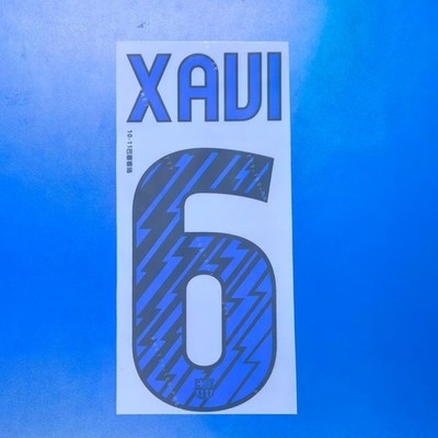 Barcelona 2010-11 Xavi Player Size Nameset Name Number ID Print SET