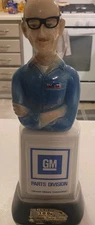 1978 Mr. Goodwrench w/Orig Eyeglasses GM Parts Division Jim Beam Whisky Decanter