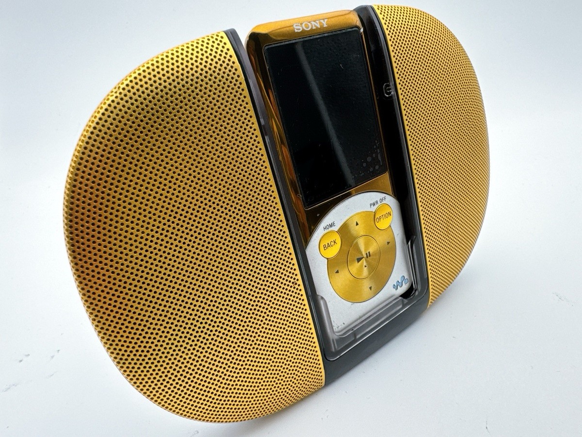 Sony NW-S754 Walkman Gold Silver 8GB MP3 Player Speaker Dock