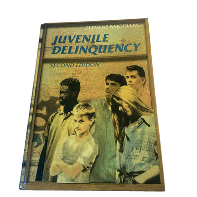 Vintage Juvenile Delinquency Clemens Bartollas 2nd Edition 1990 Hardcover Sociol