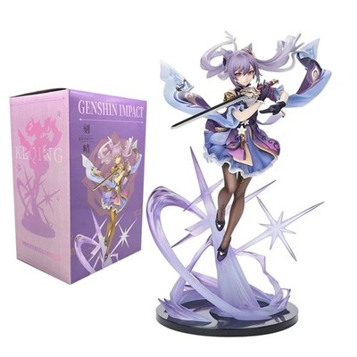 25CM Genshin Impact Keqing Hu Tao Actionfigur PVC Sammelfigur Anime