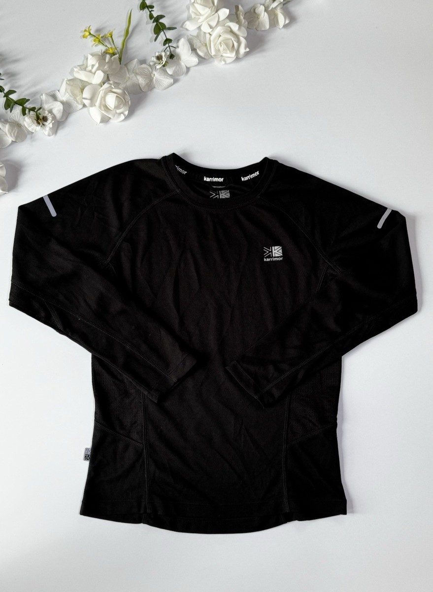 Long Sleeve Karrimor Gym Tops Karrimor Black Long Sleeve Running