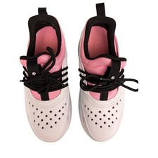 Heelys Original Wheeled Shoe Size Youth 4 Pink White Skater Sneaker