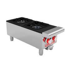 Coriat PCV-2 12″ Commercial Propane Hot Plate – 2 Burner, 48,000 BTU, NSF