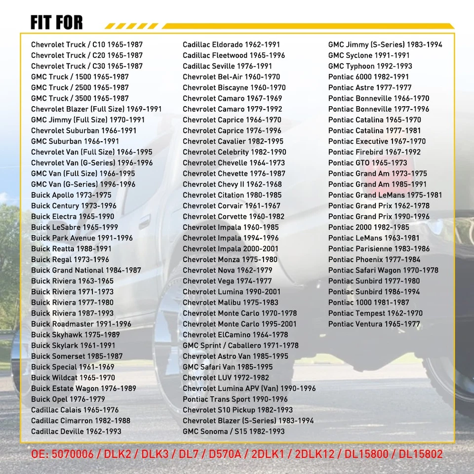 Juego de 2 cilindros de bloqueo de puerta para Chevrolet/camioneta C10 C20 C30 GMC 1500 1965-1987 Foto 4 de 4