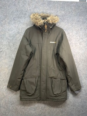 Didriksons Jacke Herren Größe S grün Parka Kunstfell Kapuze isoliert Outdoor