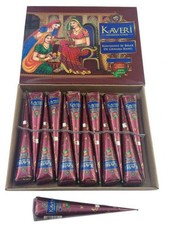 25gm Natural Kaveri Henna Cones Temporary Tattoo Body Art Mehandi Ink 12 QTY