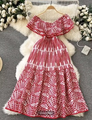 2022 Autumn Runway Vintage Flower Dress Women's Lantern Sleeve O Neck m-xxl | eBay 2022 Autumn Runway Vintage Flower Dress Women's Lantern Sleeve O Neck m-xxl | eBay