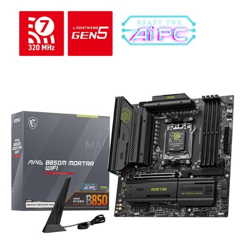 MSI MAG B850M MORTAR WIFI scheda madre AMD B850 Socket AM5 micro ATX (MSI AM5 MA - Immagine 4