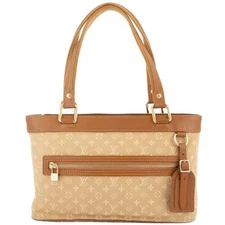 Louis Vuitton Lucille PM Handbag Monogram Canvas Leather Beige Brown #R61312