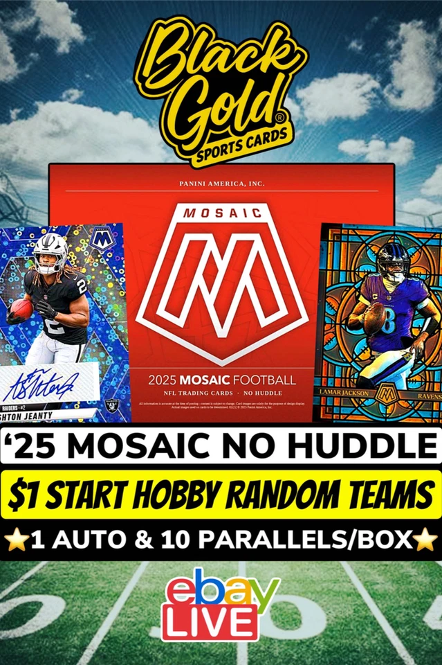 $1 Random 2025 Mosaic Hobby and No Huddle Football Mixer!!!!!