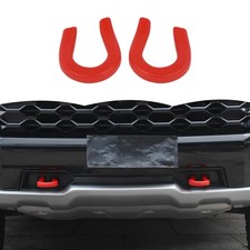 Tow Hook Covers - Bumper Tow Hook Rubber Protector Exterior Accessories Red