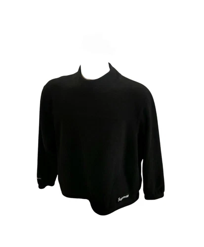Pull Supreme x Polartec col simulé noir blanc pull homme unisexe taille S
