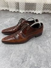 Dolce Gabbana Dress Shoes Mens 6 Wingtip Pointed Brown Leather Brogue Italy