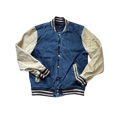 PACSUN Varsity Jean/Letter Jacket, size Large, Baseball/Bomber coat