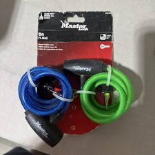 6ft Keyed Cable Lock 2 Pk