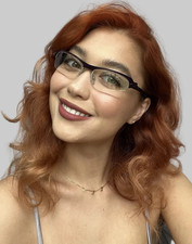 Vintage ALAIN MIKLI A 900739 52mm Purple Semi-Rimless Women's Eyeglasses Frame