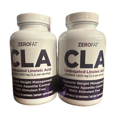 Conjugated Linoleic Acid 60 Soft gels by Zero Fat - Brand New Sealed 2 Bottles.