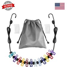 Retractable Travel Clothesline, Portable Clothesline Including 2 Compressible...