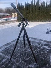 Unitron Model 128 60mm fl 900 telescope 2.4 inch refractor 1960ish NICE