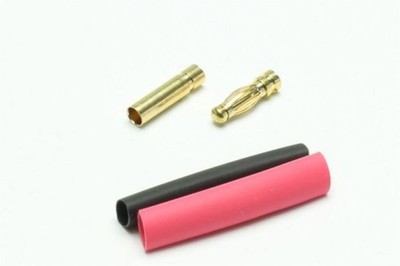 Extron Goldstecker 3.0mm mit Schrumpfschlauch (VE=3 Paar)