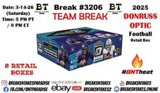 CHICAGO BEARS 2025 Donruss Optic Football Retail 8 BOX Break #3206
