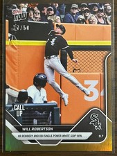 2025 Topps Now MLB #673 Will Robertson Chicago White Sox CALL-UP GOLD 27/50