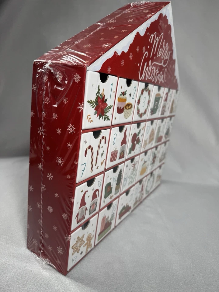 Ashland Christmas House Advent Calendar 24 Drawers Merry Christmas Design NWT - Image 2 of 4