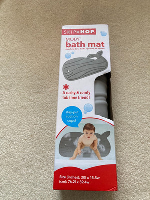 Skip Hop * Moby Bath Mat (Grey Color) - Sucking Cups - Non Slip - Cushy