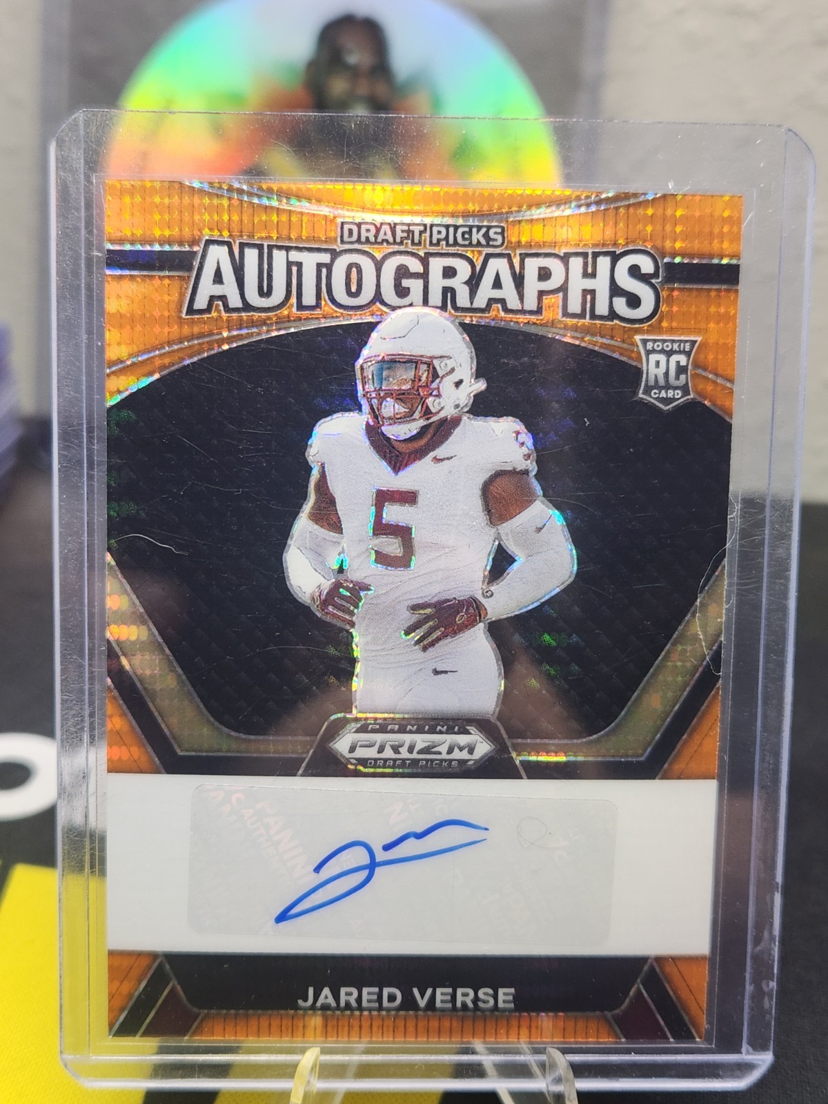 2024 Prizm Draft Picks - Autograph - Jared Verse #DPA-JVE - Orange Pulsar #21/49