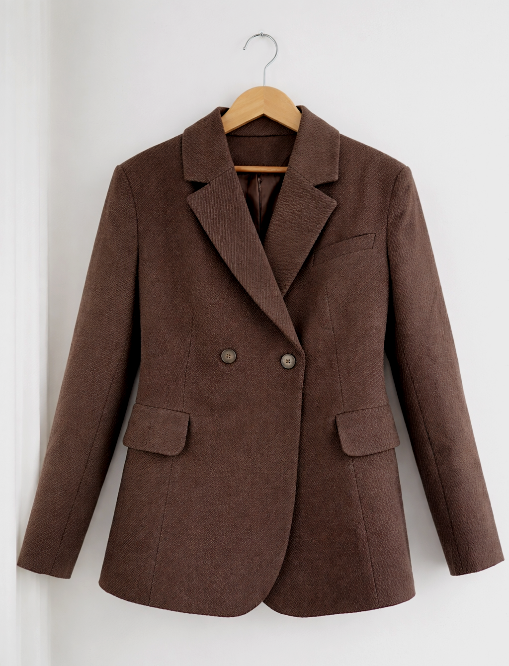 WOOL Blazer Jacket Brown Women's NEW Hight quality size S/M made in Ukraine