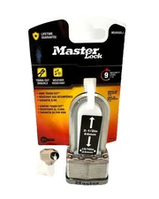 Master Lock Stainless Steel Keyed Padlock 2 1/2 in Shackle 2 Keys M5XKADLJ