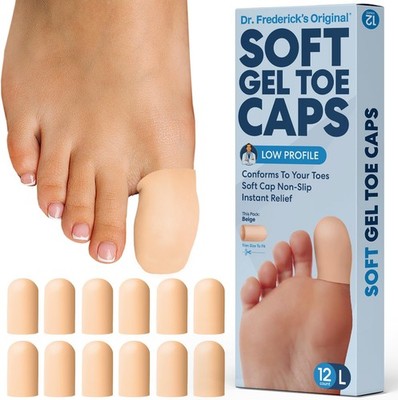 Dr. Frederick s Original Soft Gel Toe Caps - 12 ct - Doctor-Developed Toe Pro...