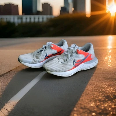 Nike Renew Run Grey Blue Red for Sale | Authenticity Guaranteed | eBay