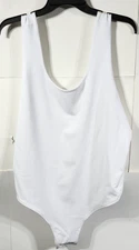 Time And Tru Bodysuit Womens Size XXXL 22 White Sleeveless Tank NEW