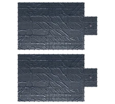 2PK Lightweight 15oz Black Lumber Tarp 24x27 FT w/ D-Rings & 8' Drop Flatbed