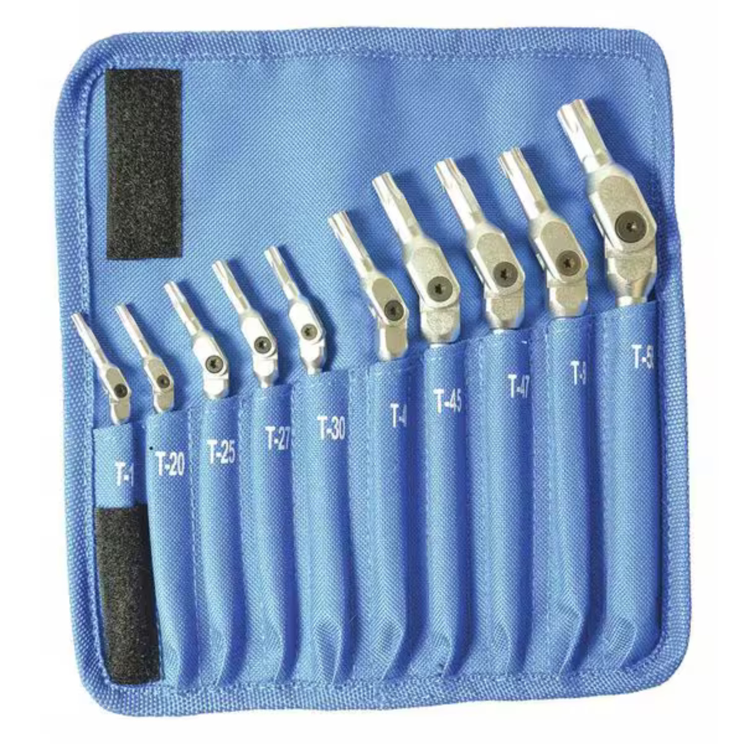 Bondhus 00022, 10-piece Chrome Torx Hex Pro Wrench Set, Sizes T15-T55, Silver