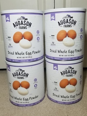 Augason Farms Dried Whole Egg Powder Emergency Food Kit Lot Of 4 Expires 2031
