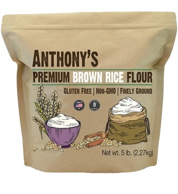 Anthony's Brown Rice Flour, 5 lb, Gluten Free, Non GMO, 80 Ounce (Pack of 1) 