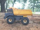 Old Yellow Metal Tonka Dump Truck With Plastic Undercarriage